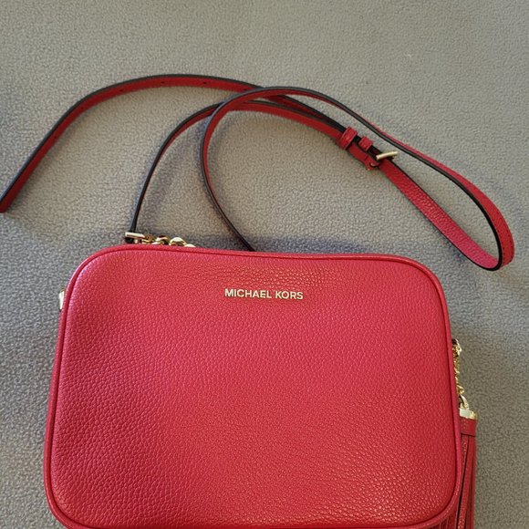 Michael Kors Bags Michael Kors Bright Red Ginny Medium Camera